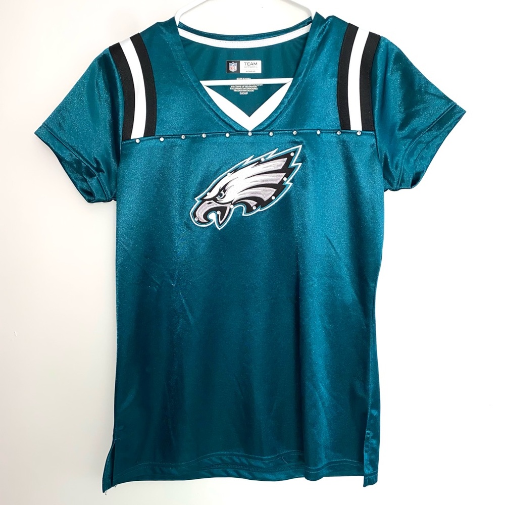 Rhinestone Eagles Jersey Style Shirt